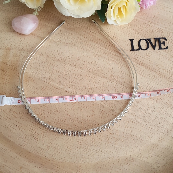 Sparkly Dainty Silver Headband - Picture 6 of 8